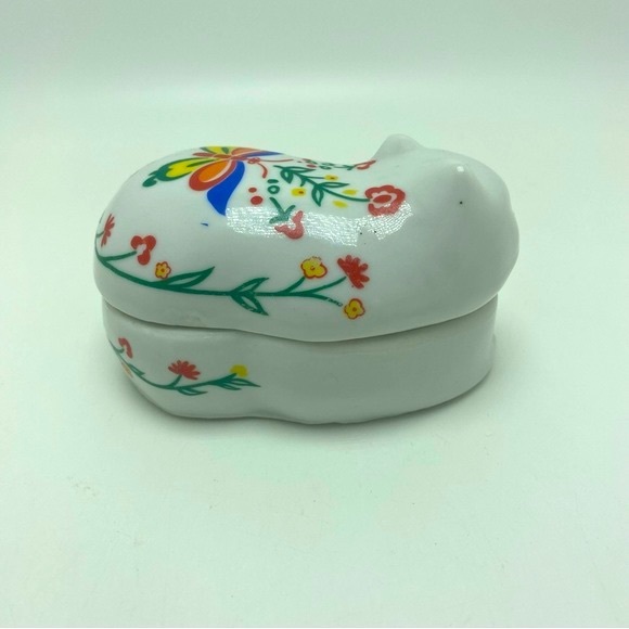 Vintage Elizabeth Arden Hand Painted Cat Trinket Box - Picture 4 of 6